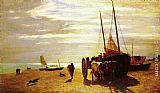 Beach At Trouville by Constant Troyon